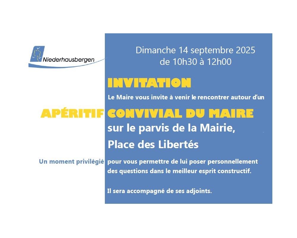 Rappel: Apéritif convivial du Maire